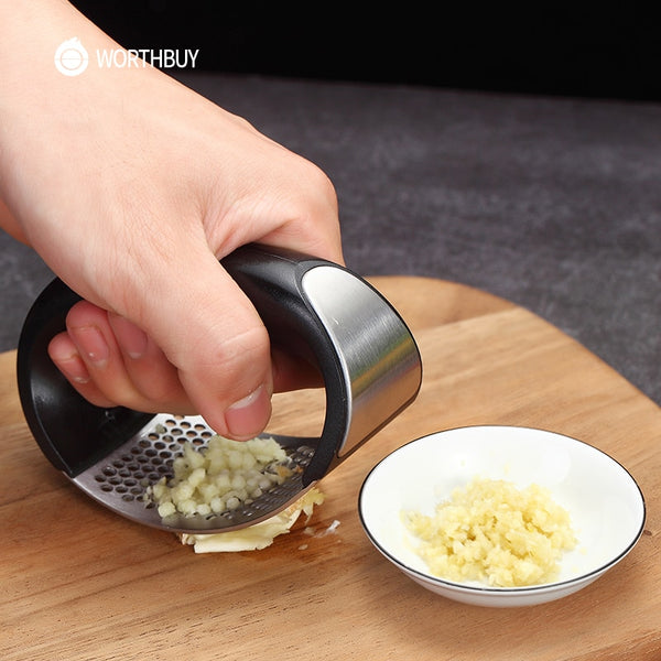 Stainless Steel Garlic Press Crusher